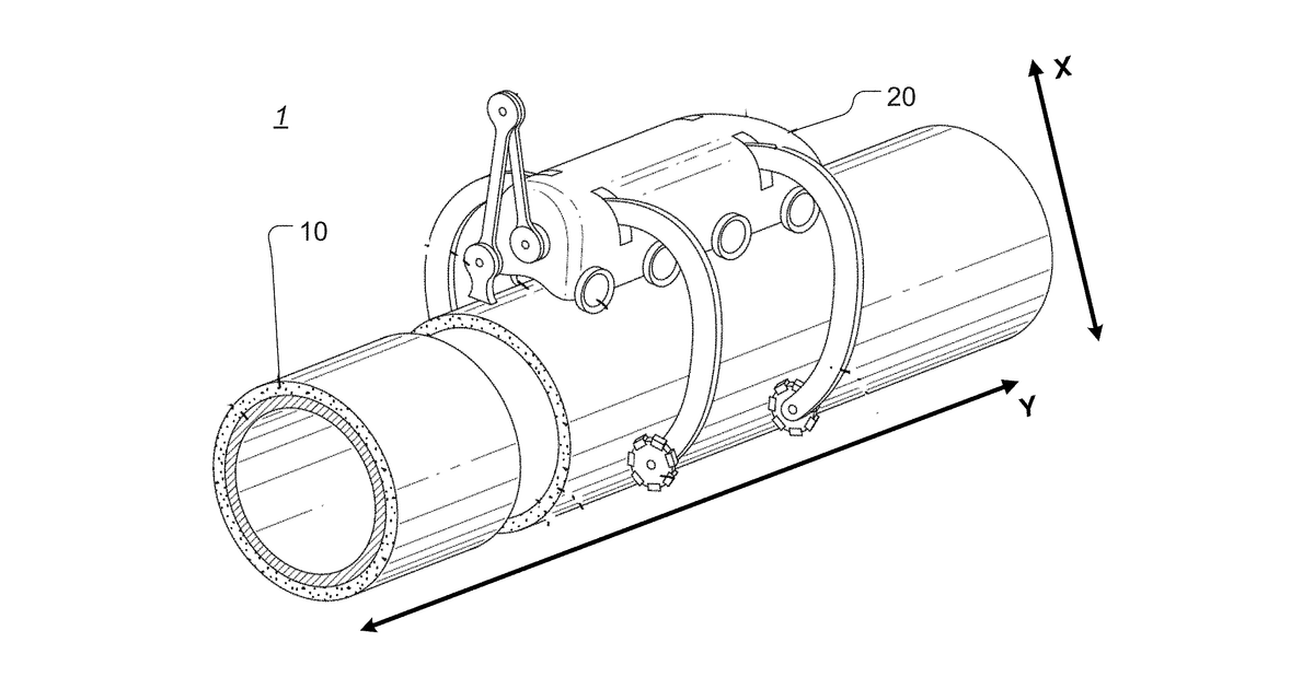 Patent drawing for Machine learning method for the denoising of ultrasound scans of composite slabs and pipes
