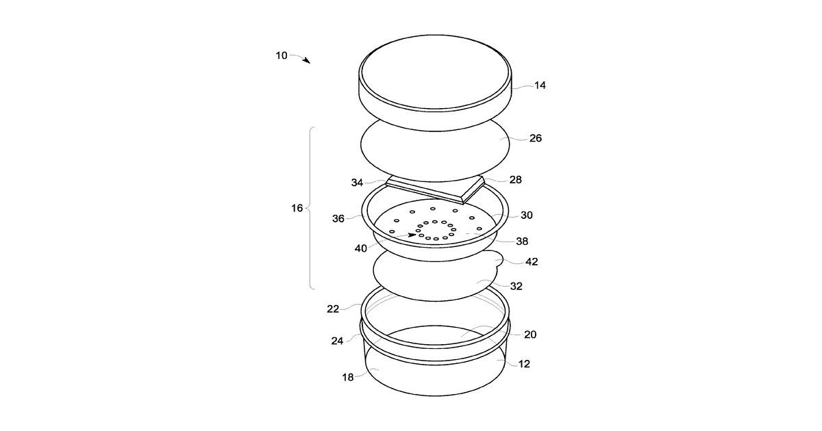 Patent drawing for Modified atmosphere packaging containers