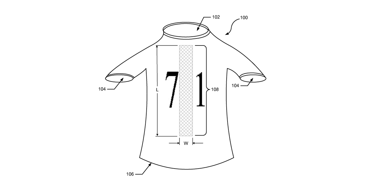 Patent drawing for Article of apparel incorporating a zoned modifiable textile structure