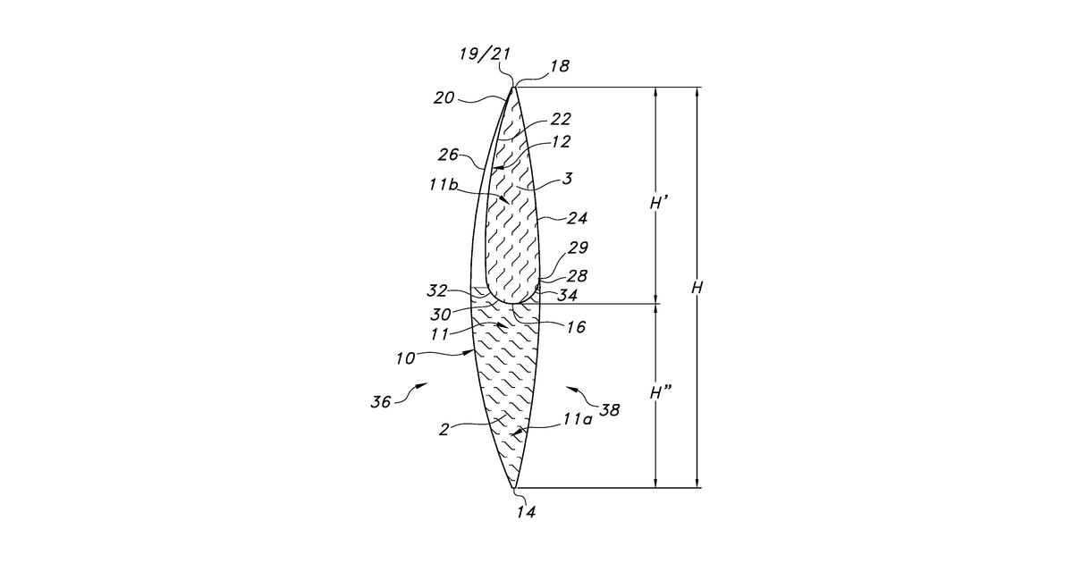 Patent drawing for Baffle constructs for insulative fill materials