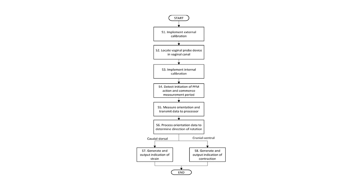 Patent drawing for Method and apparatus for monitoring the pelvic floor muscles