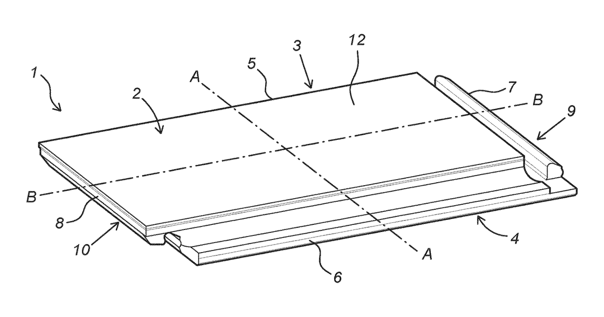 Patent drawing for Decorative Panel, and Decorative Floor Covering Consisting of Said Panels