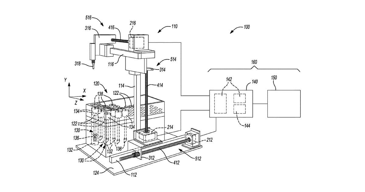 Patent drawing for Automated Delivery System of a Cosmetic Sample