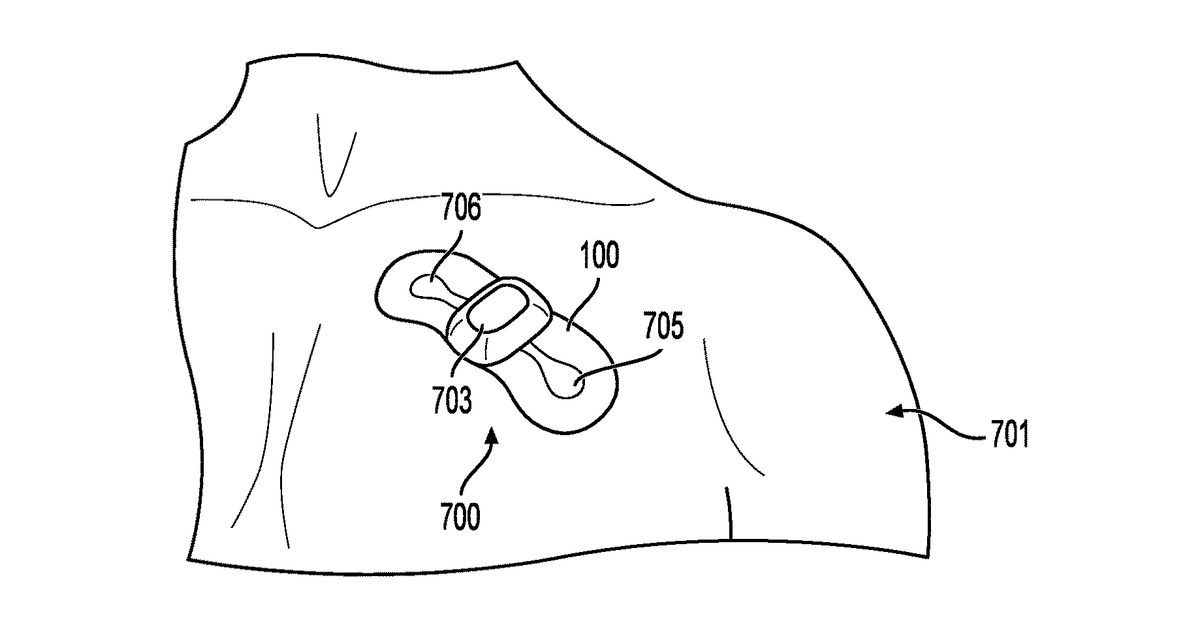 Patent drawing for Wearable medical devices and related systems and methods