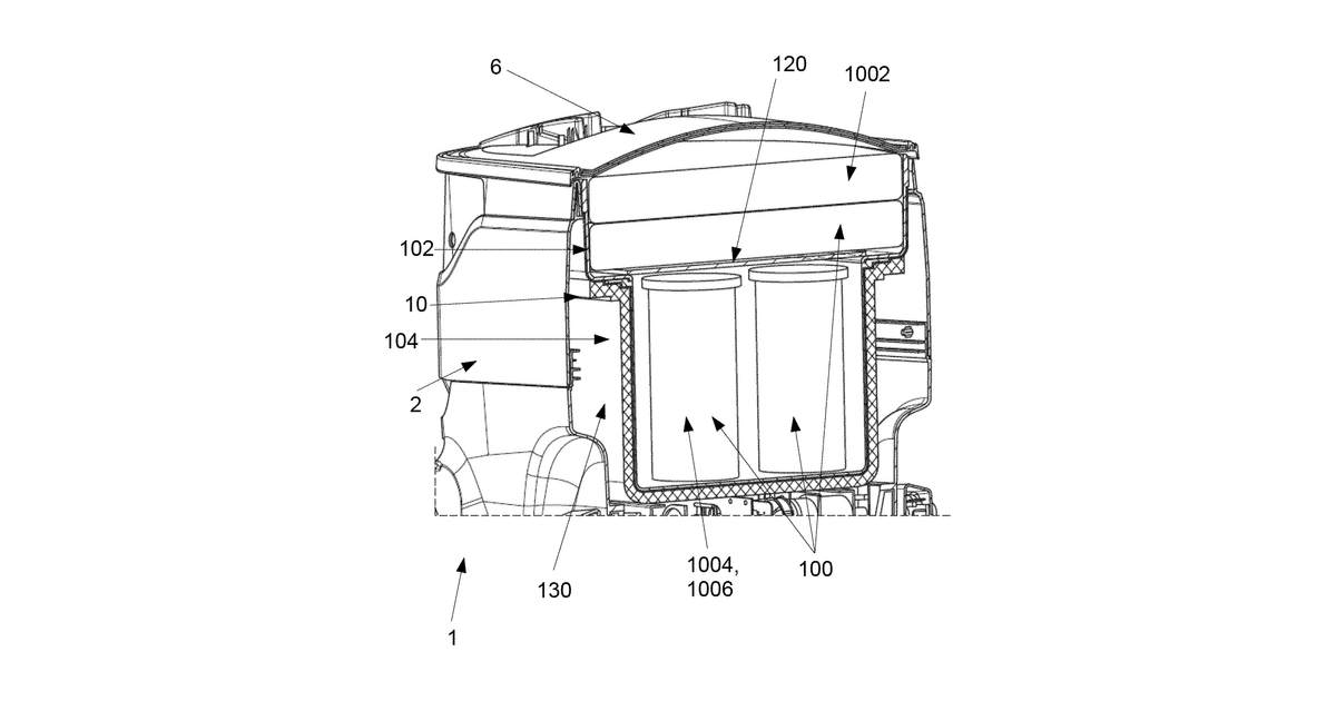 Patent drawing for Device and method for consumable item delivery by a mobile robot