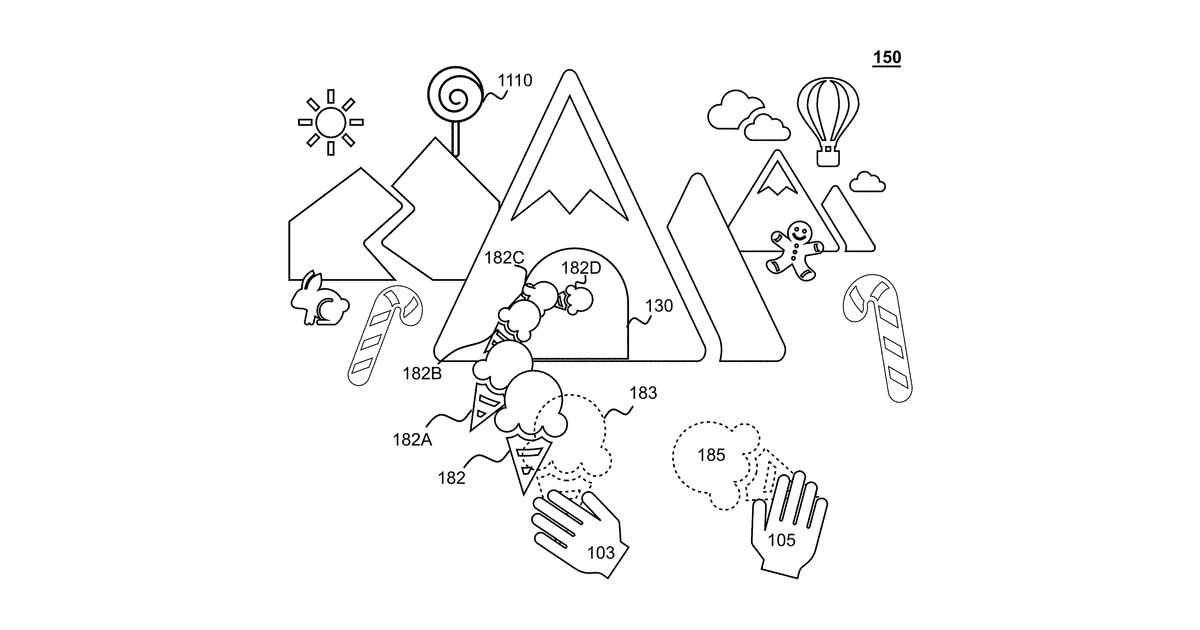 Patent drawing for Virtual reality activities for various impairments
