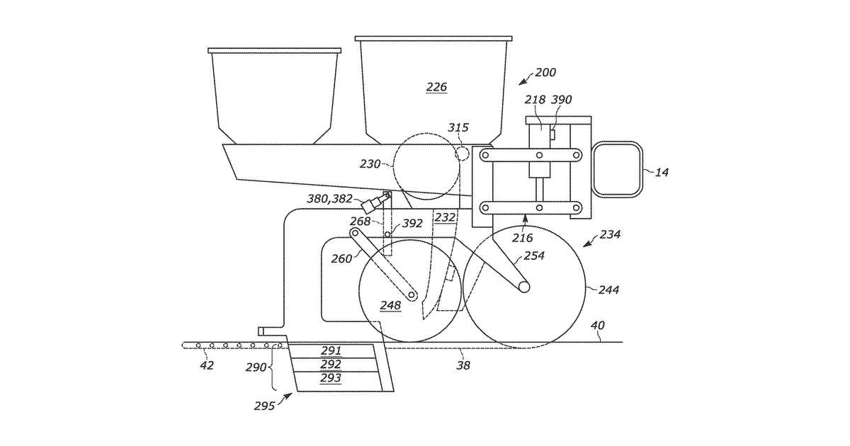 Patent drawing for Apparatuses for soil and seed monitoring