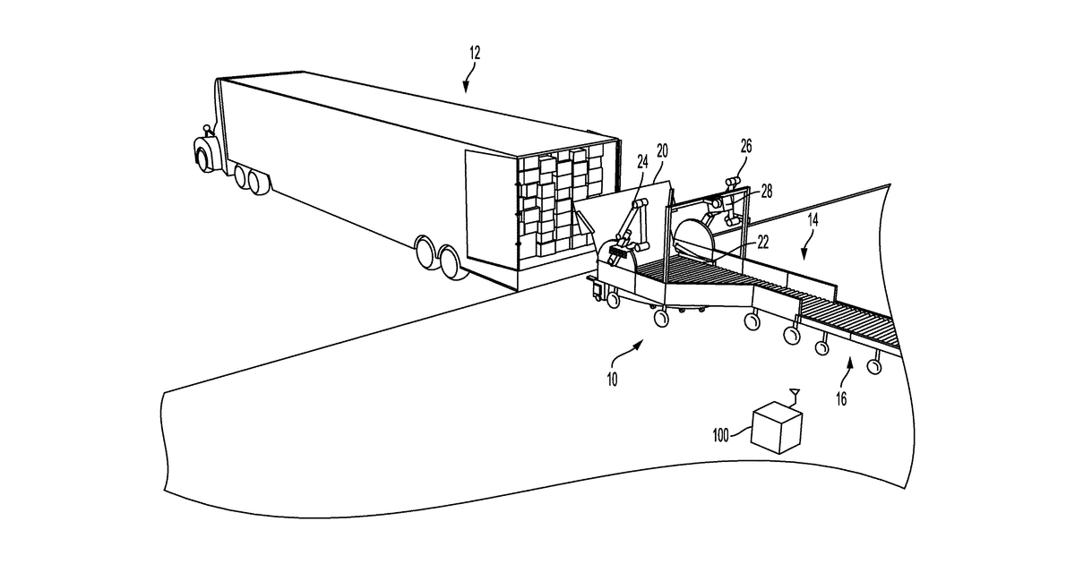 Patent drawing for Systems and methods for dynamic processing of objects provided in vehicles with dual function end effector tools