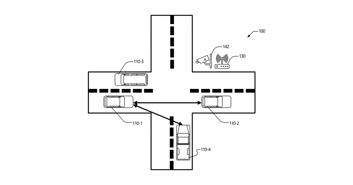 Patent drawing for Safety metrics based pre-crash warning for decentralized environment notification service