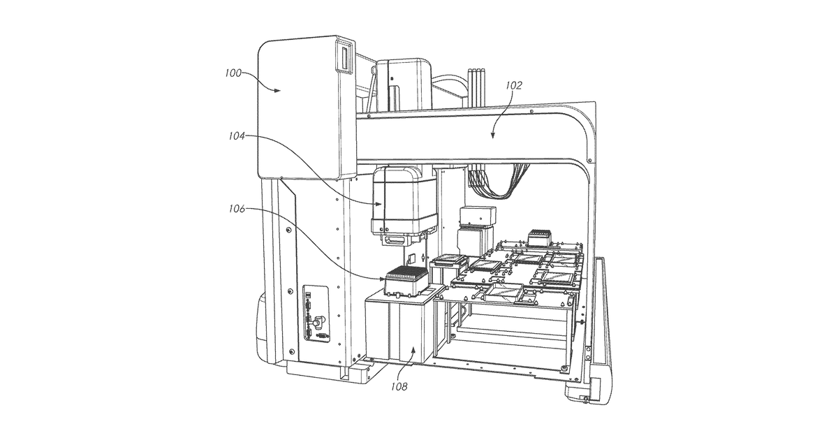 Patent drawing for Motion systems for loading tips