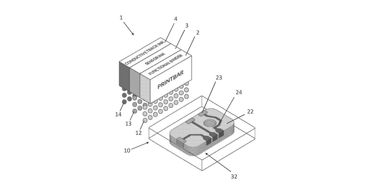 Patent drawing for Additive manufacturing components and methods