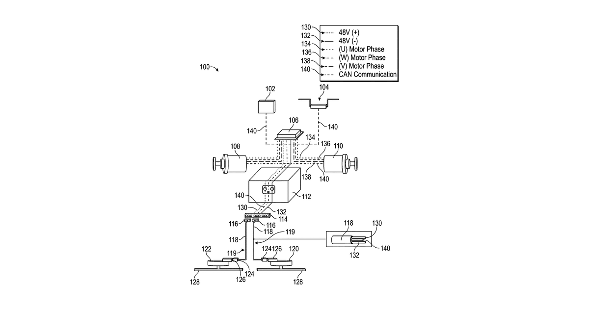 Patent drawing for Electric vehicle with multiple ports