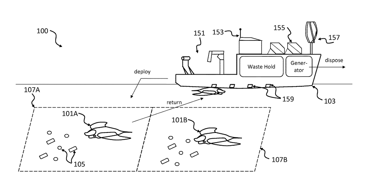 Patent drawing for Systems and methods for water cleaning