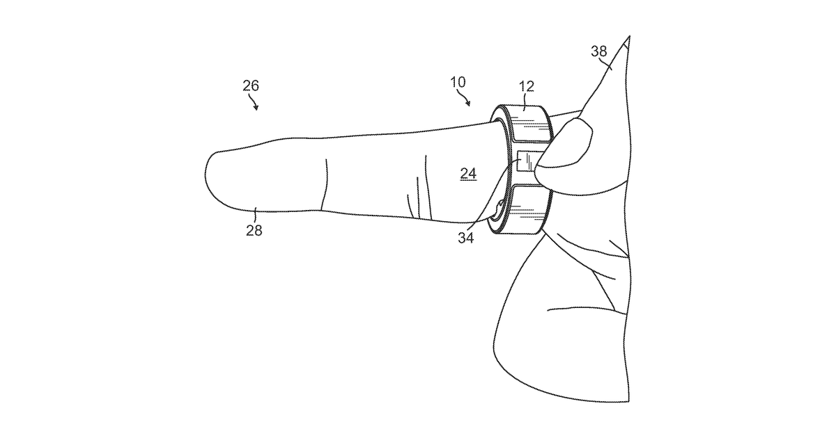 Patent drawing for Wearable health apparatus for the collection of wellness data and providing feedback therefrom to the wearer