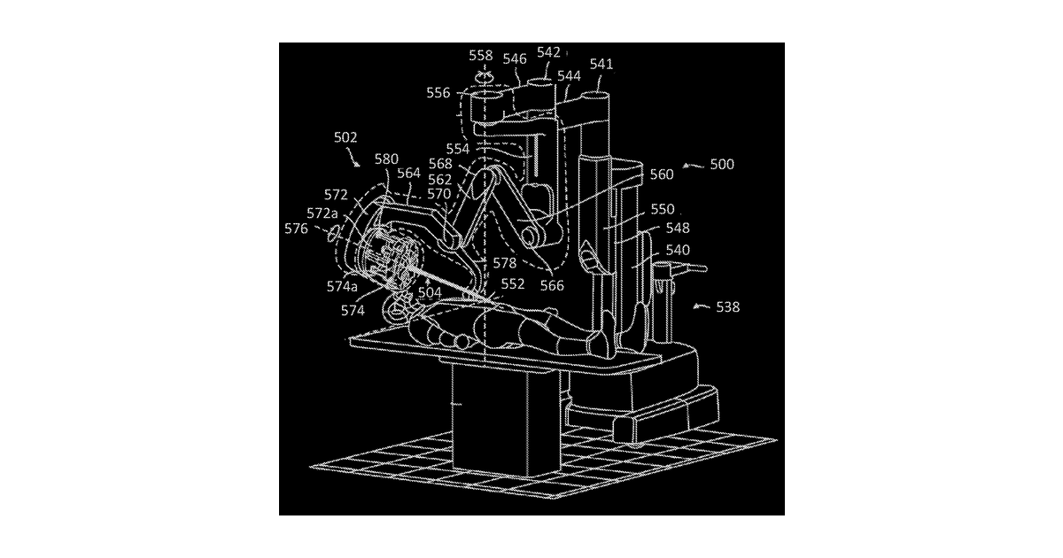 Patent drawing for Treatment instrument and high-voltage connectors for robotic surgical system