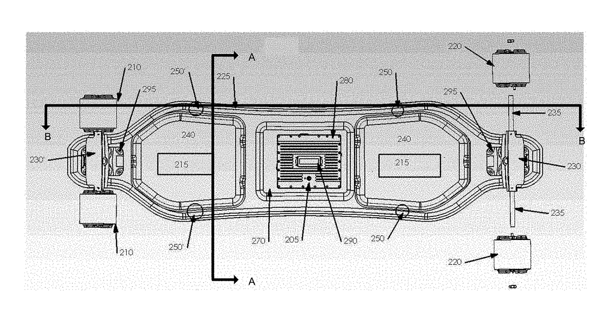 Patent drawing for Powered personal transportation systems and methods