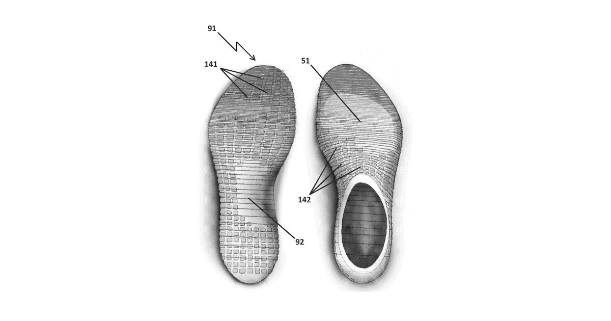 Patent drawing for Shoe