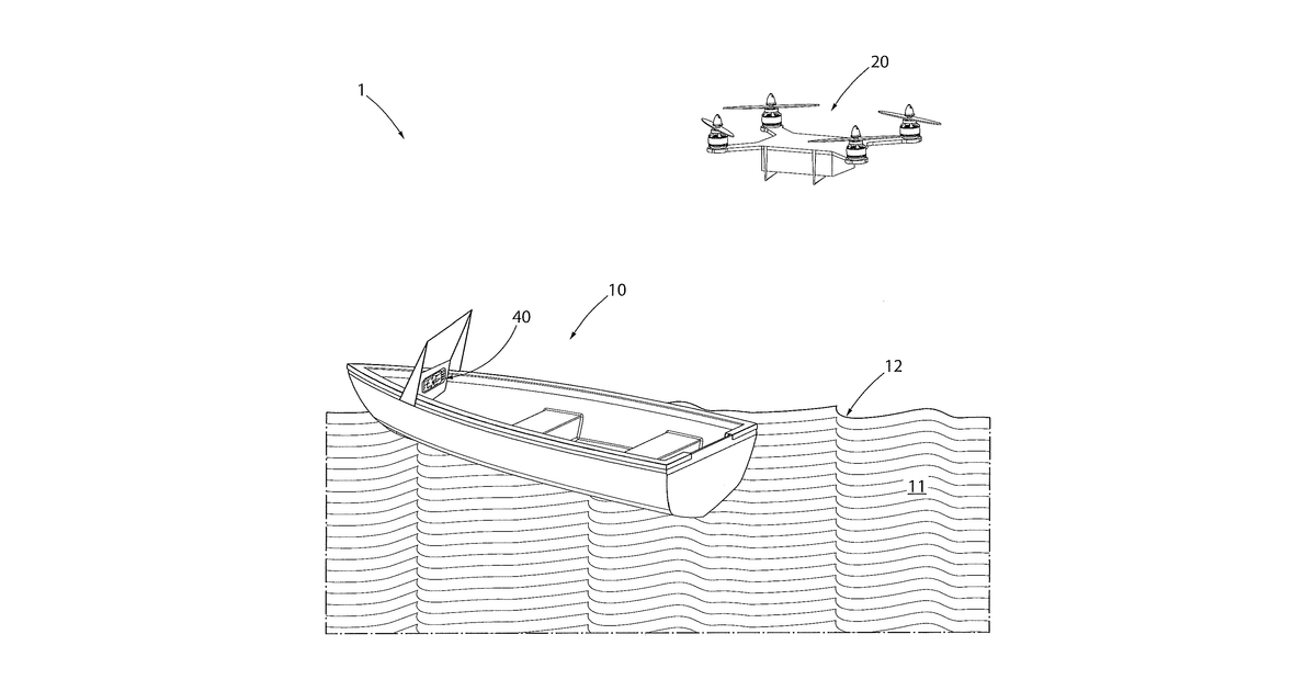 Patent drawing for Unmanned vehicle control and operation in a marine environment