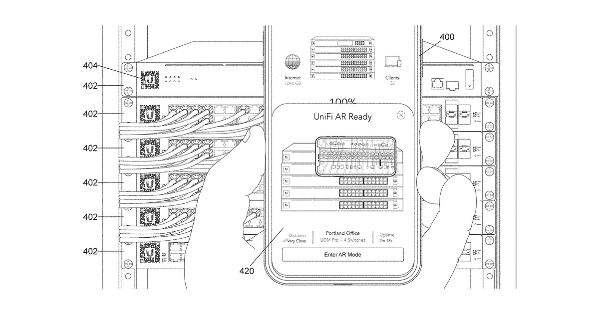 Patent drawing for Augmented reality for internet connectivity installation