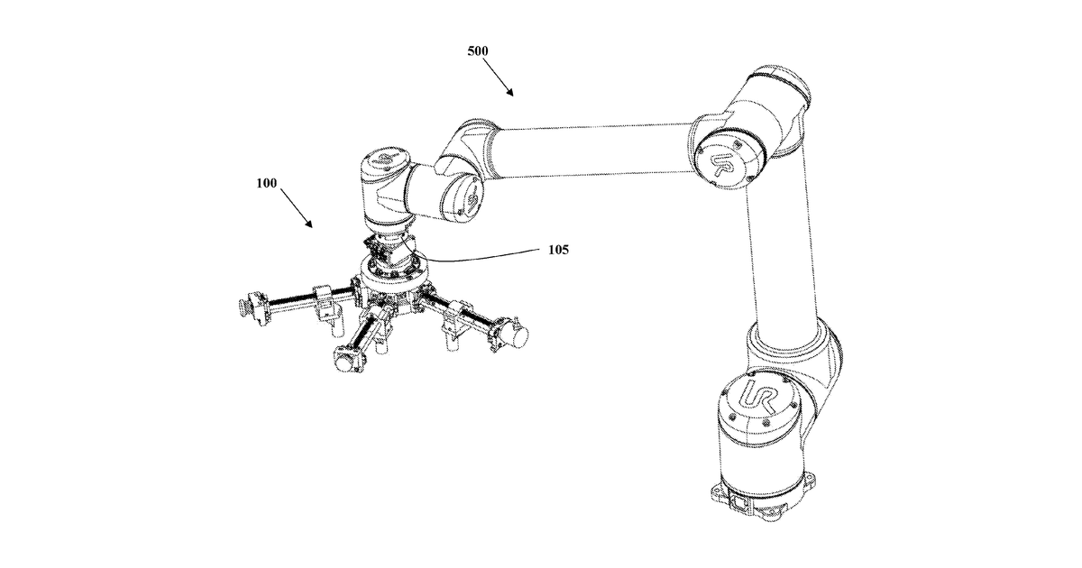 Patent drawing for Robotic grasping hand