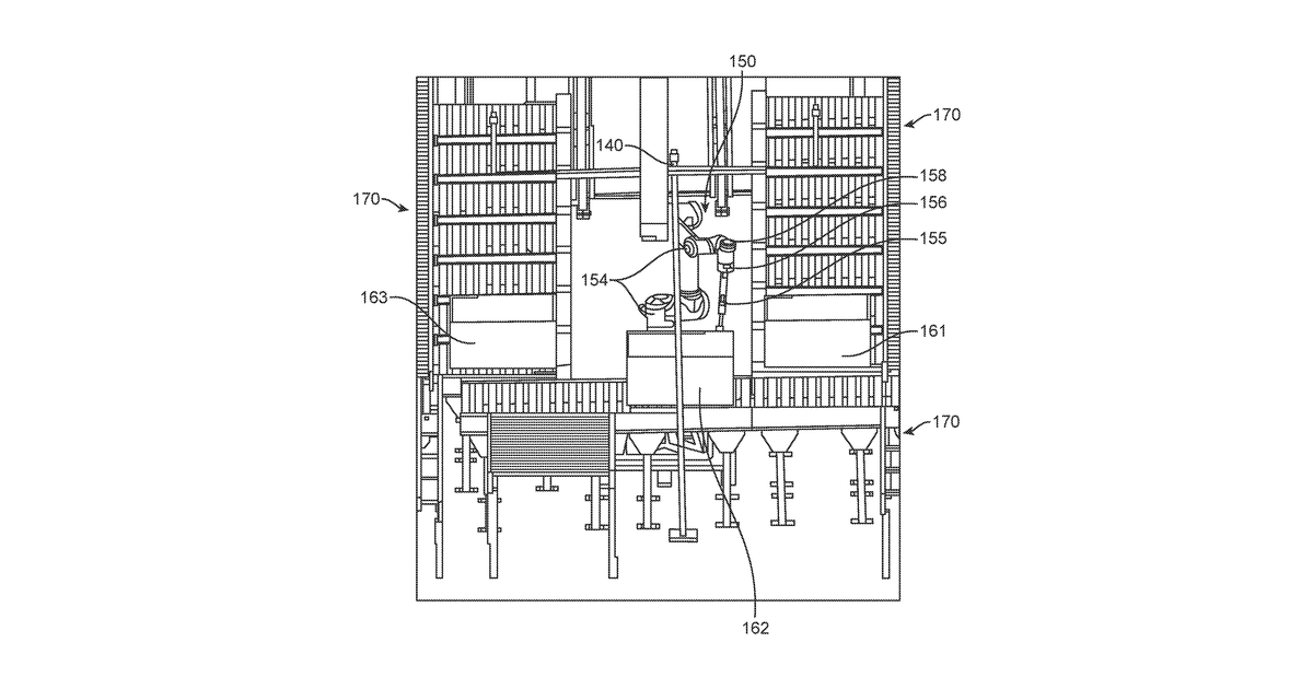 Patent drawing for Automated handling systems and methods