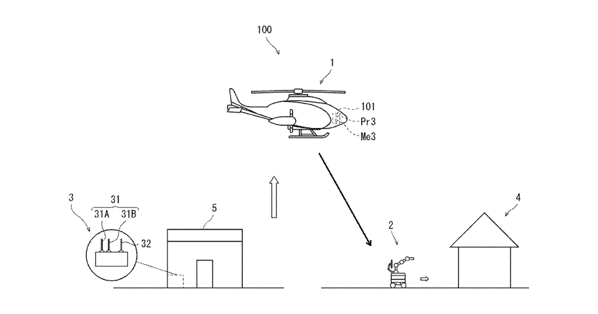 Patent drawing for Unmanned delivery system and unmanned delivery method