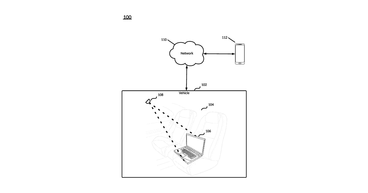 Patent drawing for Vehicle-related projectile minimization