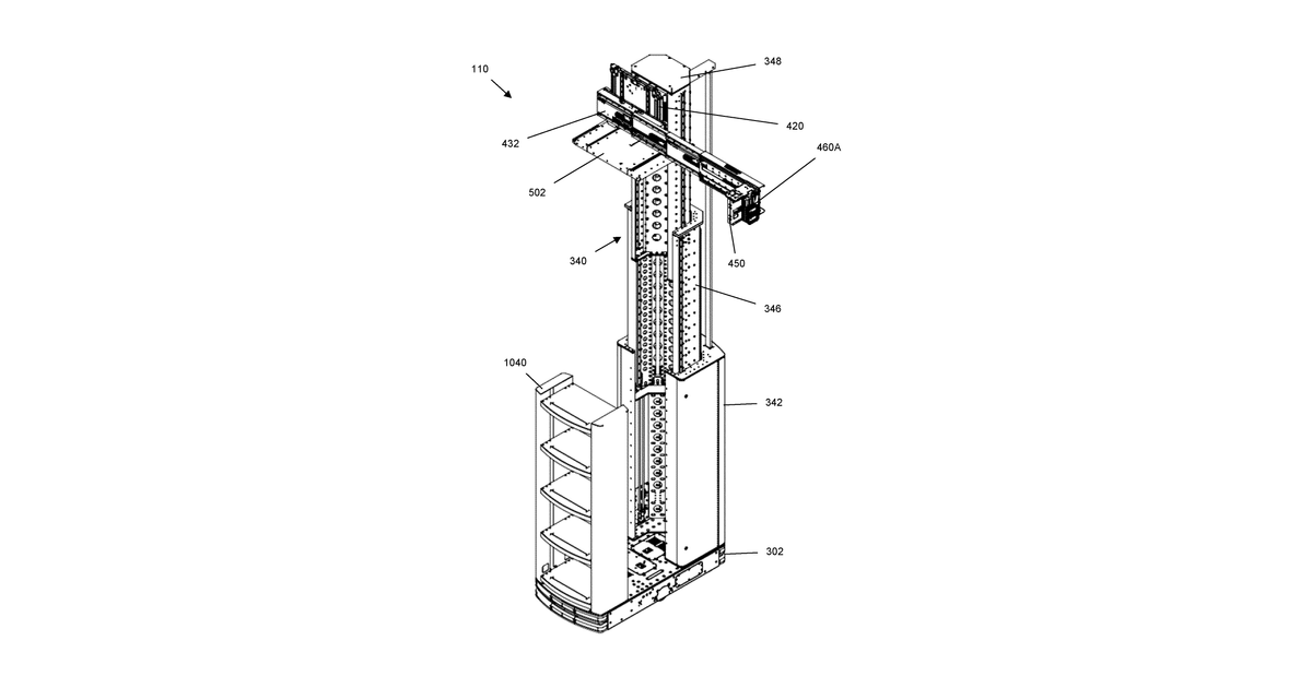 Patent drawing for Robotic apparatuses, systems, and methods for moving objects