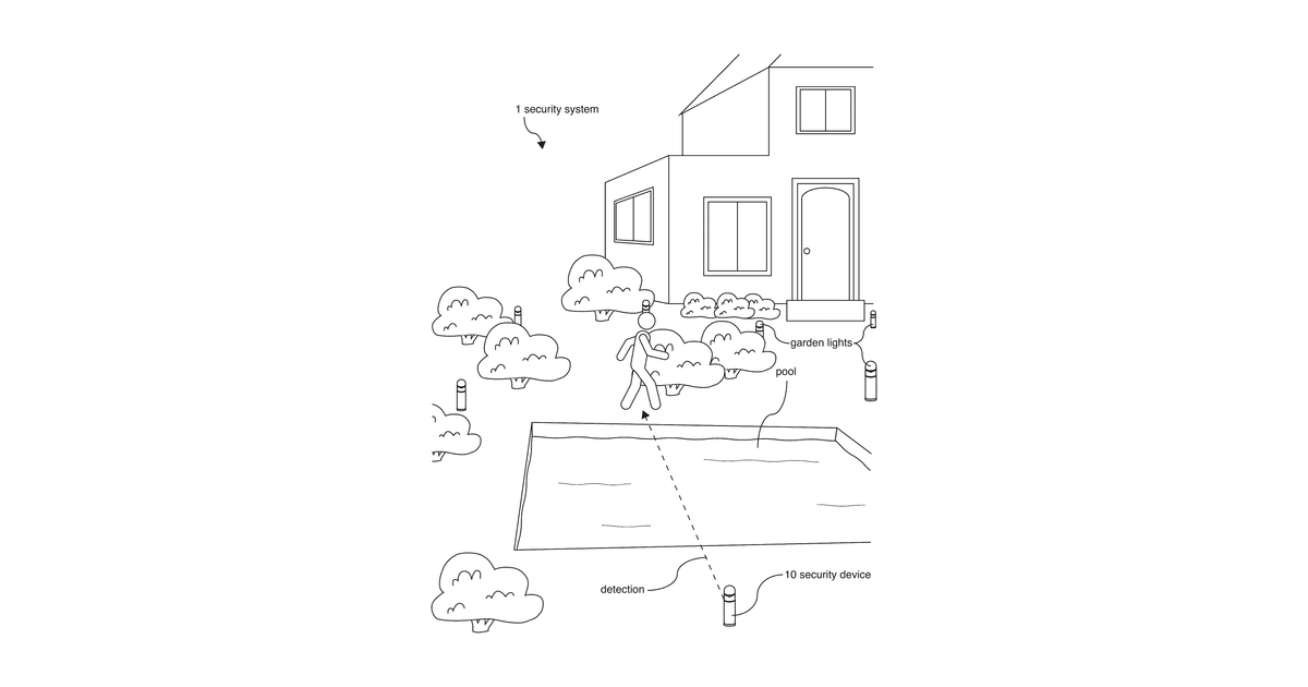 Patent drawing for Outdoor security systems and methods