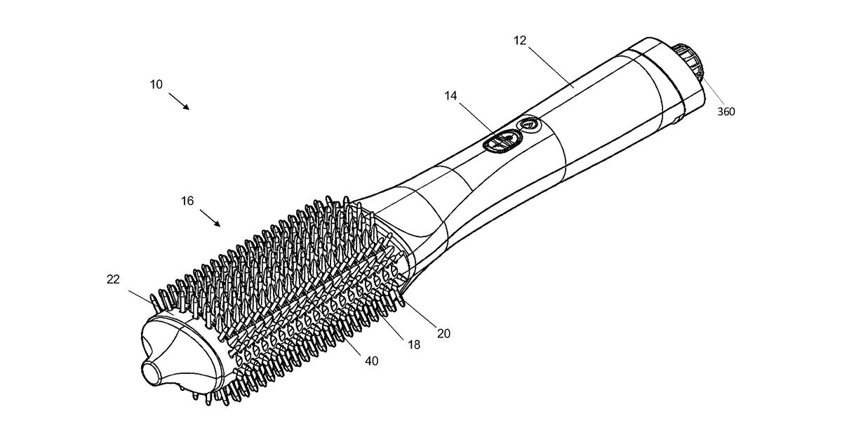 Patent drawing for Apparatus and method for drying and styling hair