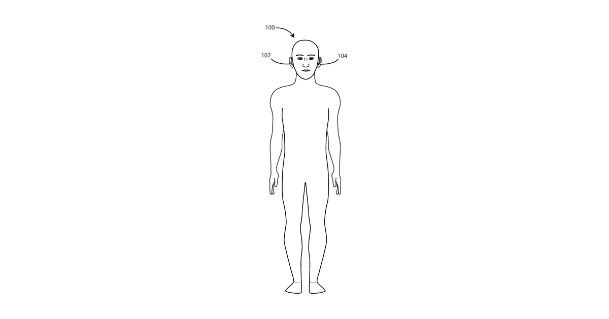 Patent drawing for Ear-wearable devices for fall prevention using vibration sensory input
