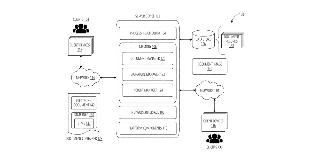 Patent drawing for Artificial intelligence platform to manage a document collection