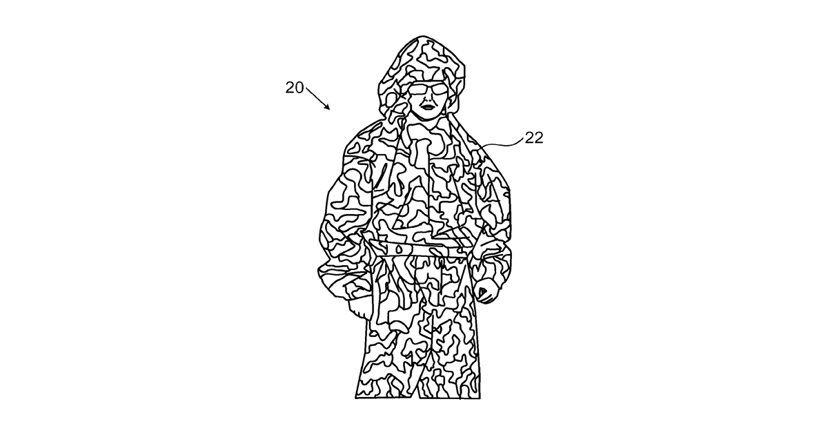 Patent drawing for Multispectral Camouflage Material