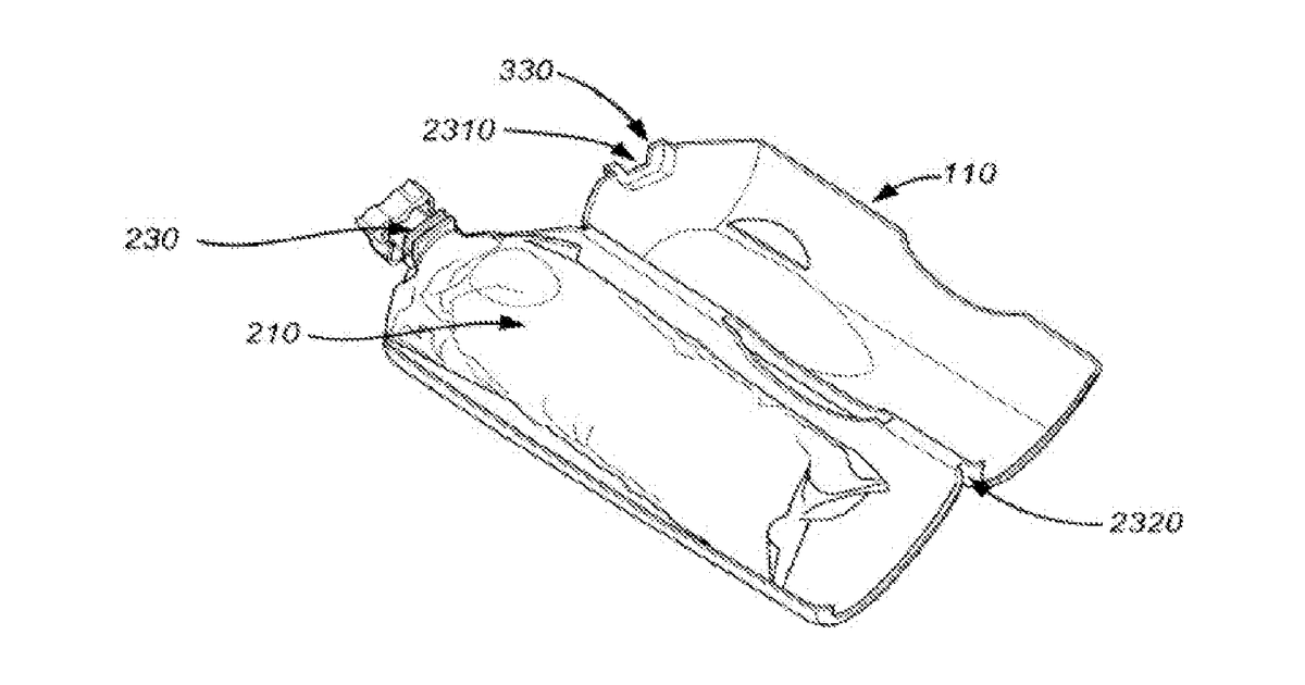 Patent drawing for Containers for holding materials