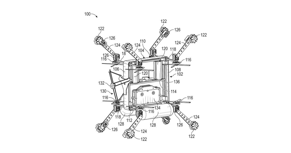 Patent drawing for Robotic system for civil infrastructure inspection