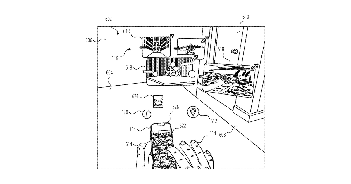 Patent drawing for Augmented reality mood board