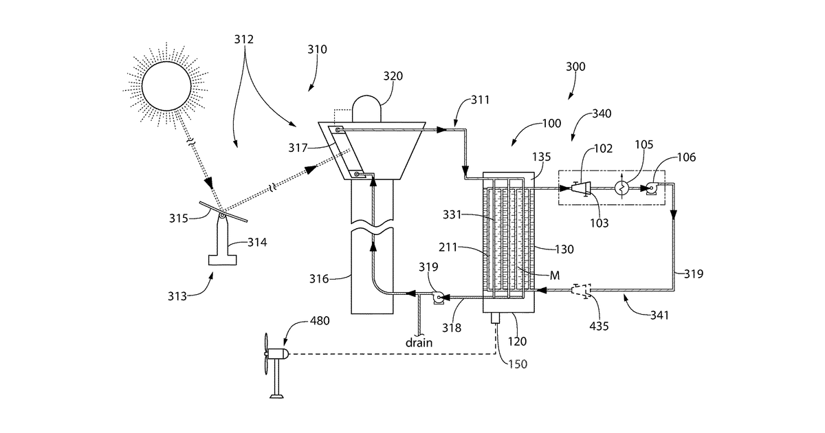 Patent drawing for Solar power generation system