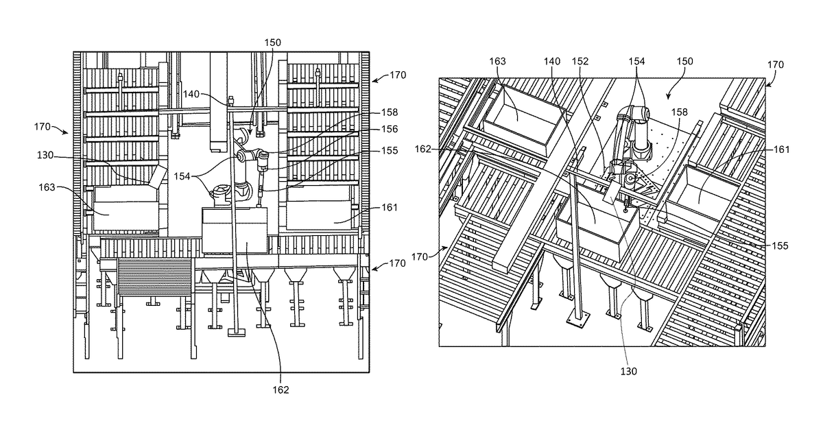 Patent drawing for Surveillance system and methods for automated warehouses