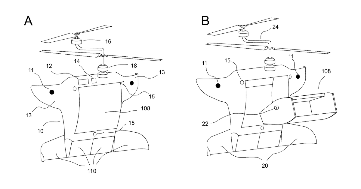 Patent drawing for Unmanned Aerial Vehicle And Landing System