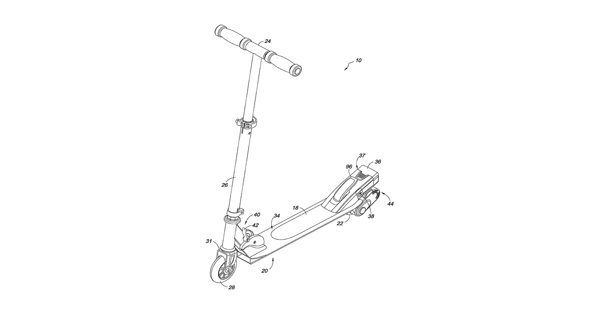 Patent drawing for Personal mobility vehicles with detachable drive assembly