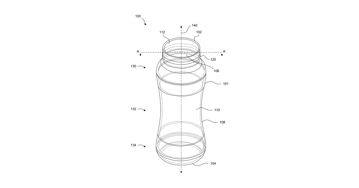 Patent drawing for High strength transparent glass-ceramic containers