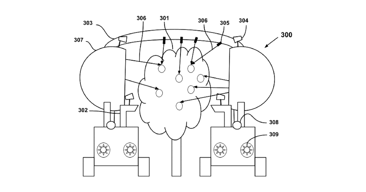 Patent drawing for System and method for controlling plant reproductive structures thinning