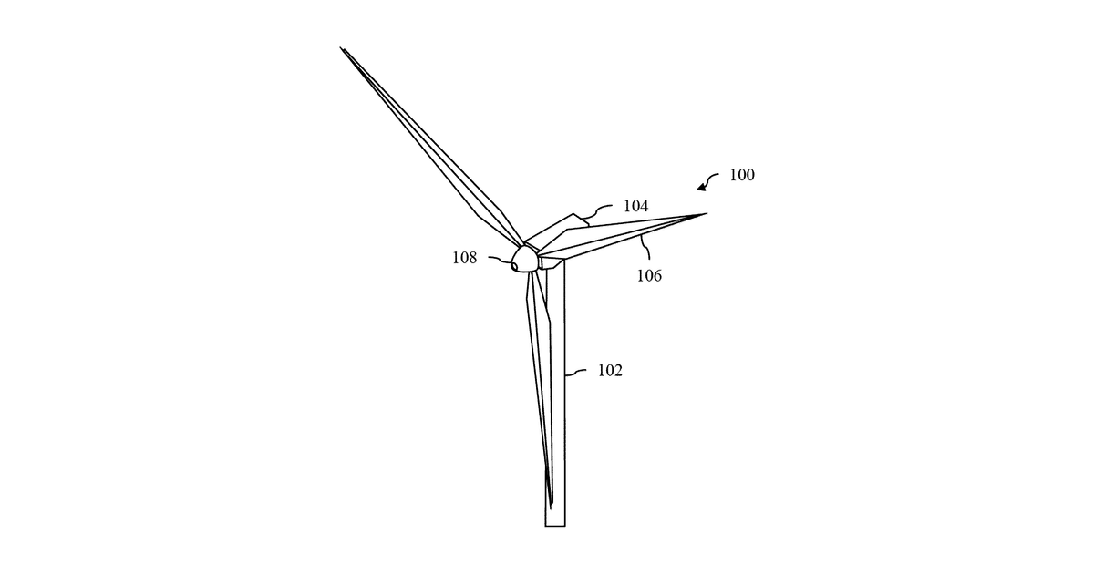Patent drawing for System and method for performing external and internal inspections of wind turbine blades