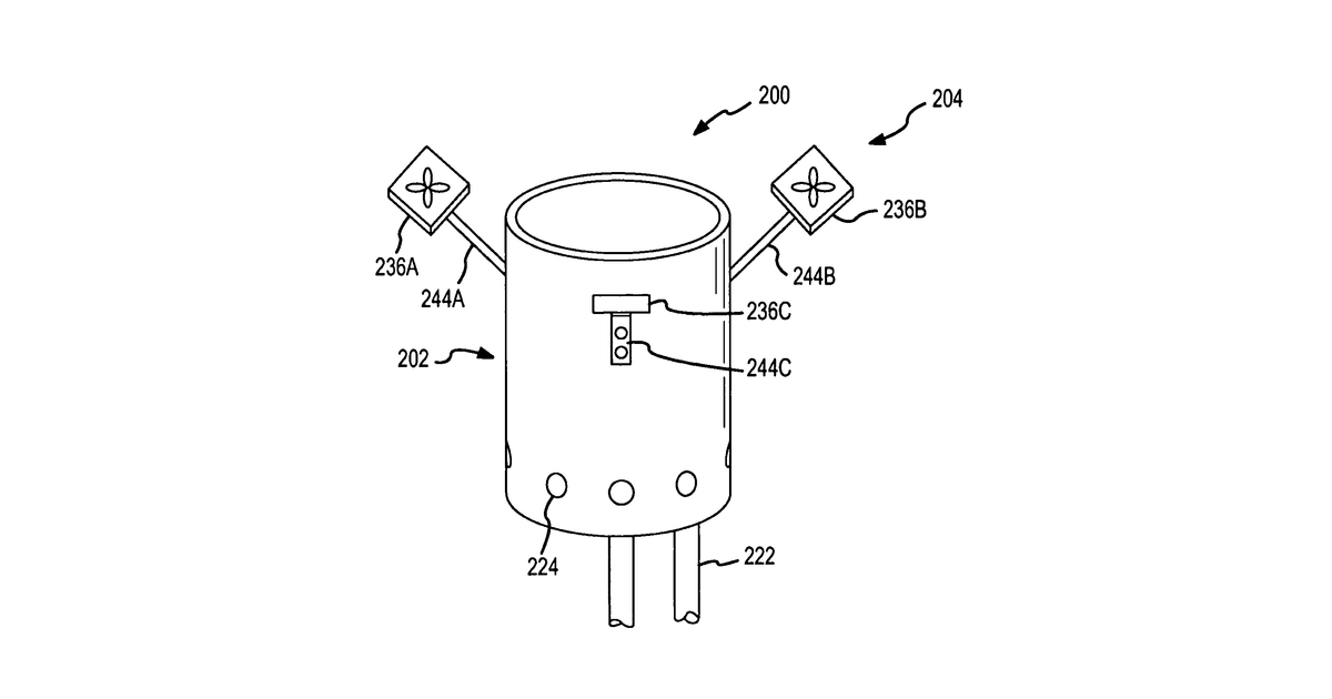 Patent drawing for Apparatus for producing a fire special effect