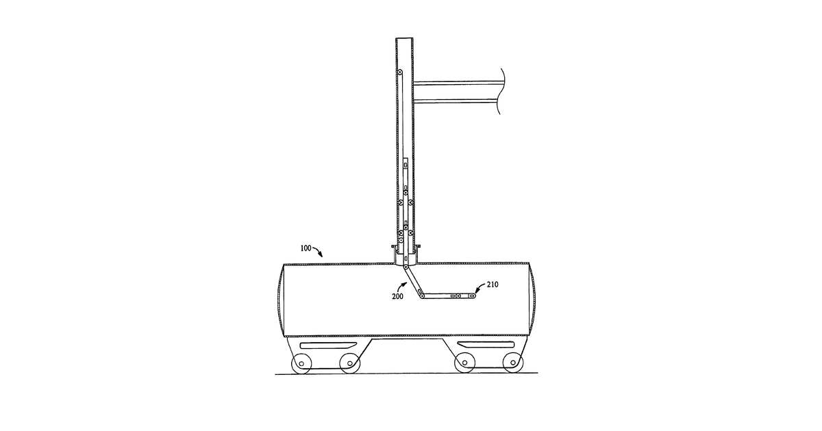 Patent drawing for Method and arrangement for inspection and requalification of vehicles used for transporting commodities and/or hazardous materials