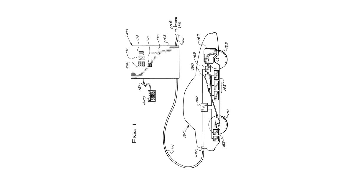 Patent drawing for Battery charger and method of charging a battery