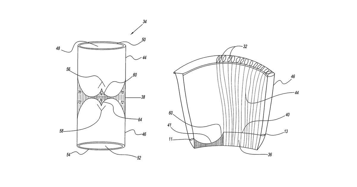 Patent drawing for Two-ply blank and a method of manufacturing a circularly knitted two-ply blank