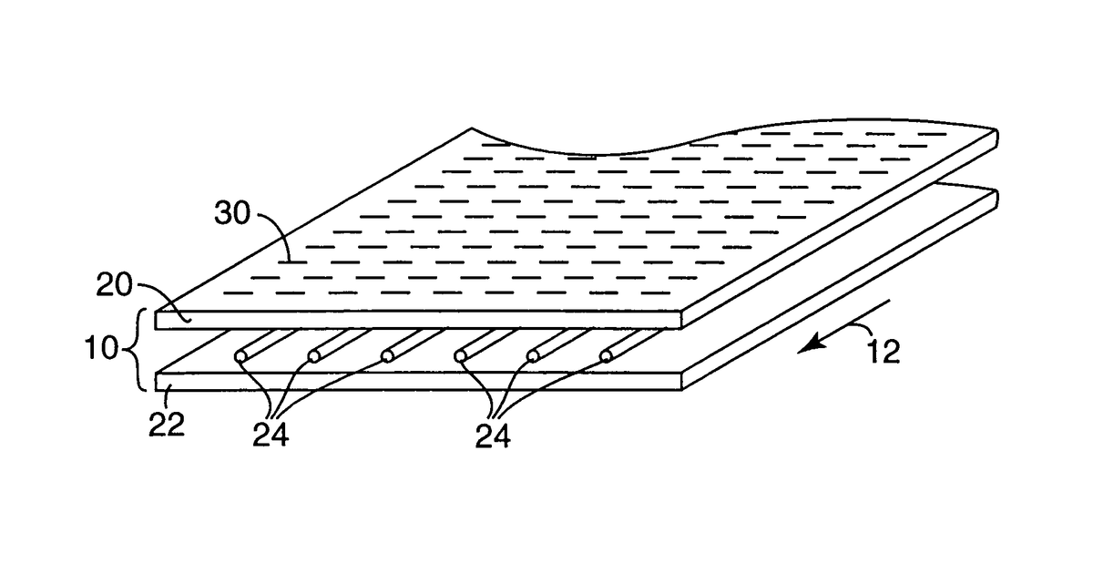 Patent drawing for Tearable elastic composite article and method of manufacture