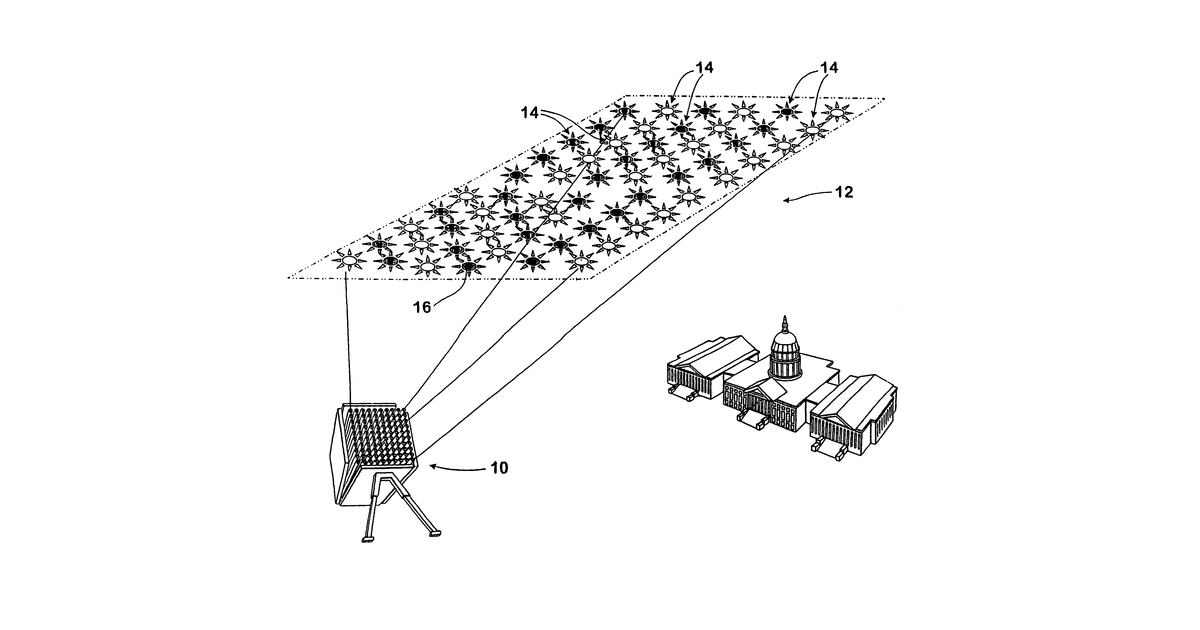 Patent drawing for Forming temporary airborne images