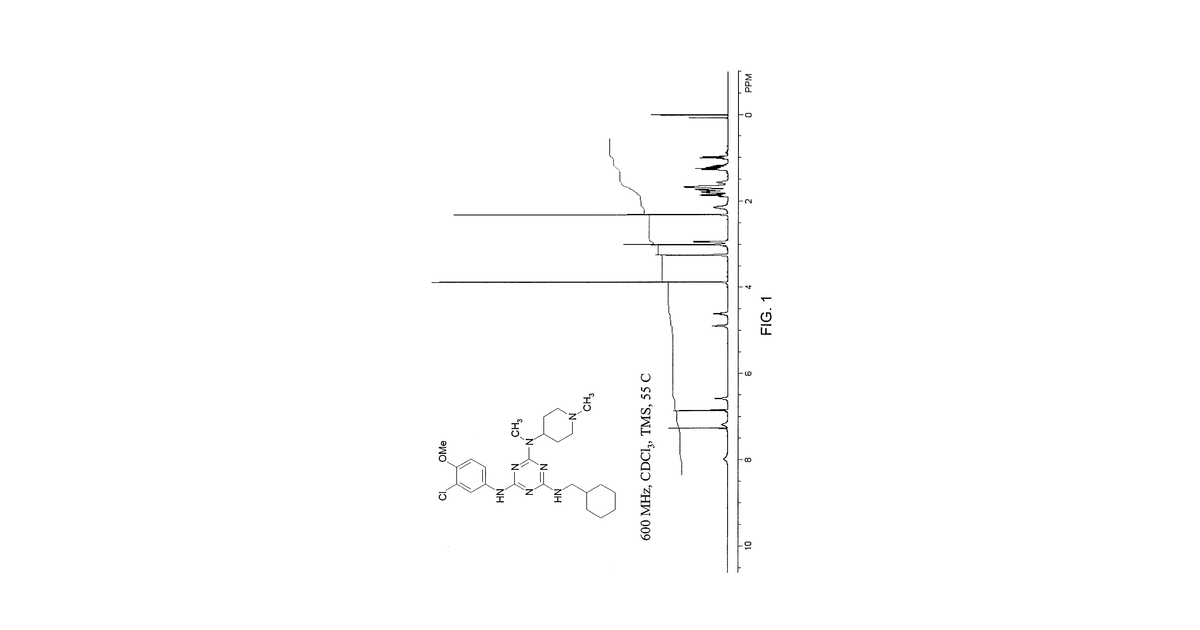 Patent drawing for Methods and compositions of novel triazine compounds